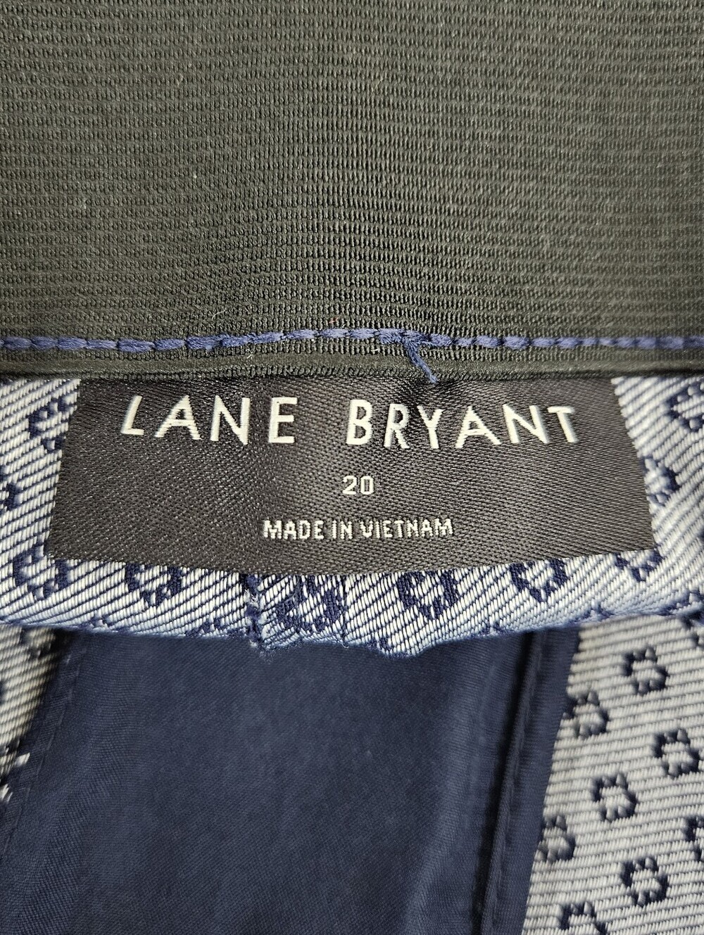 Lane Bryant Straight Leg Dress Pants Navy Blue Polka Dot High Rise 20 - Picture 4 of 6